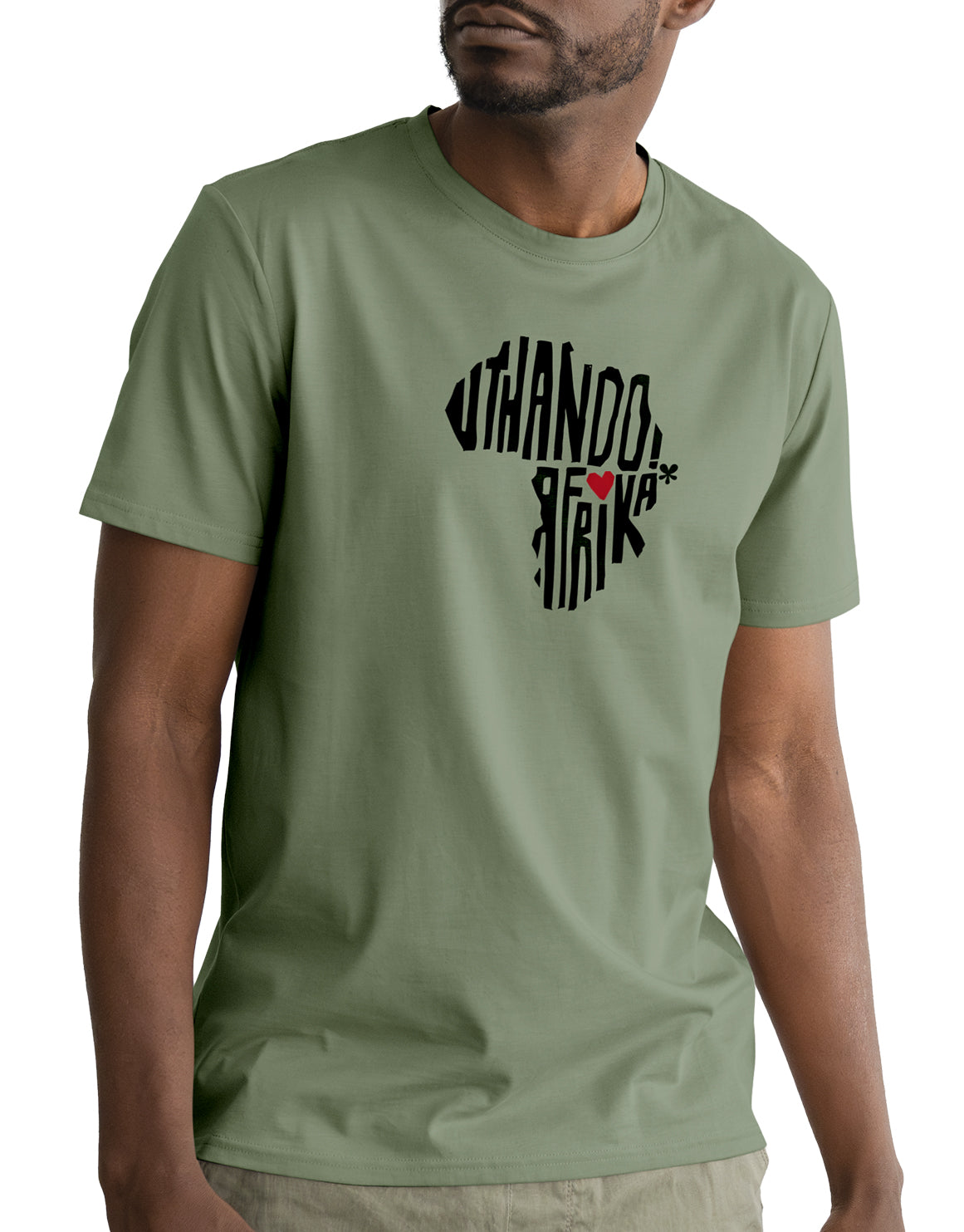 Uthando Afrika – Love Afrika Khaki T-Shirt (Adult)