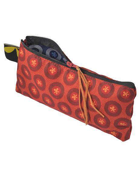 Shweshwe Pencil Case Red