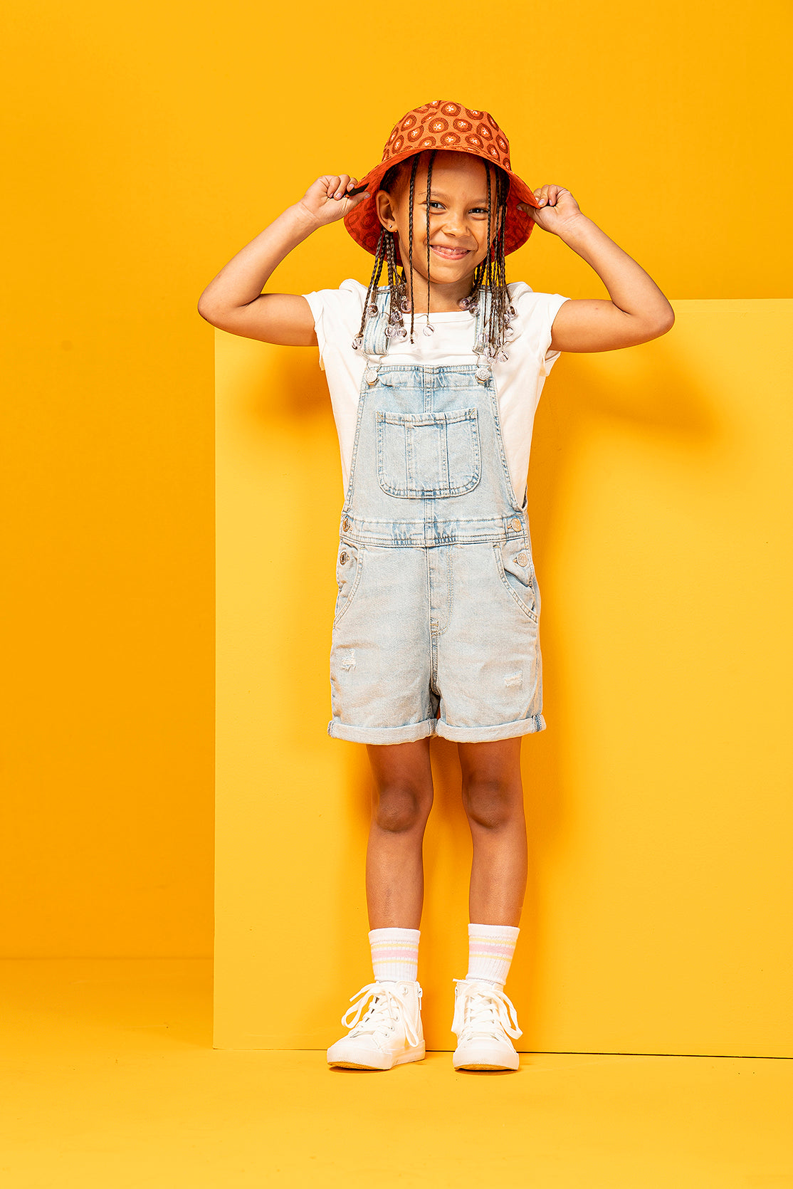Kiddies Bucket Hat in Shweshwe Fabric