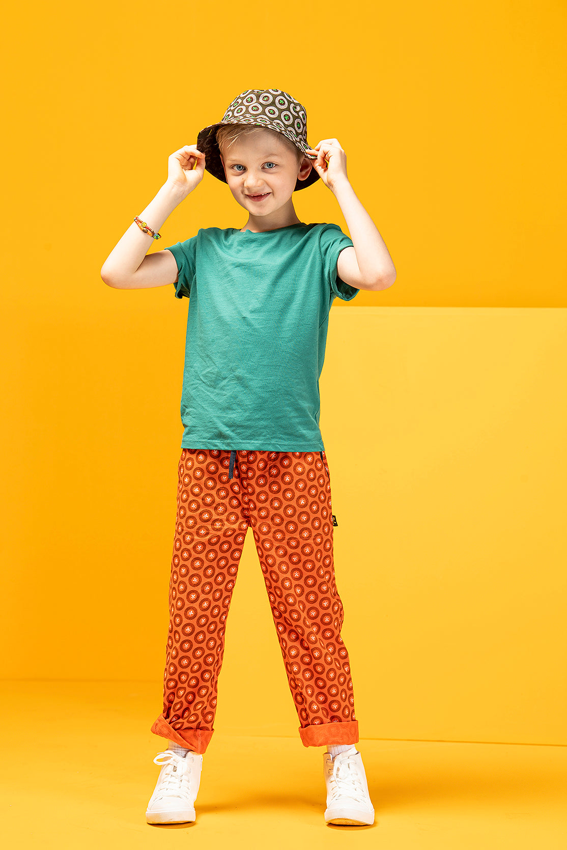 Kiddies Bucket Hat in Shweshwe Fabric