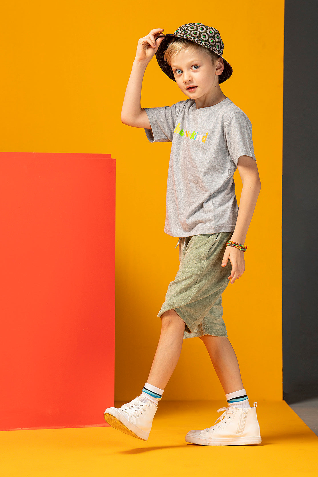 Kiddies Bucket Hat in Shweshwe Fabric