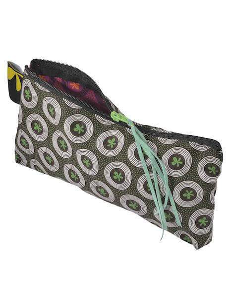 Shweshwe Pencil Case Brown