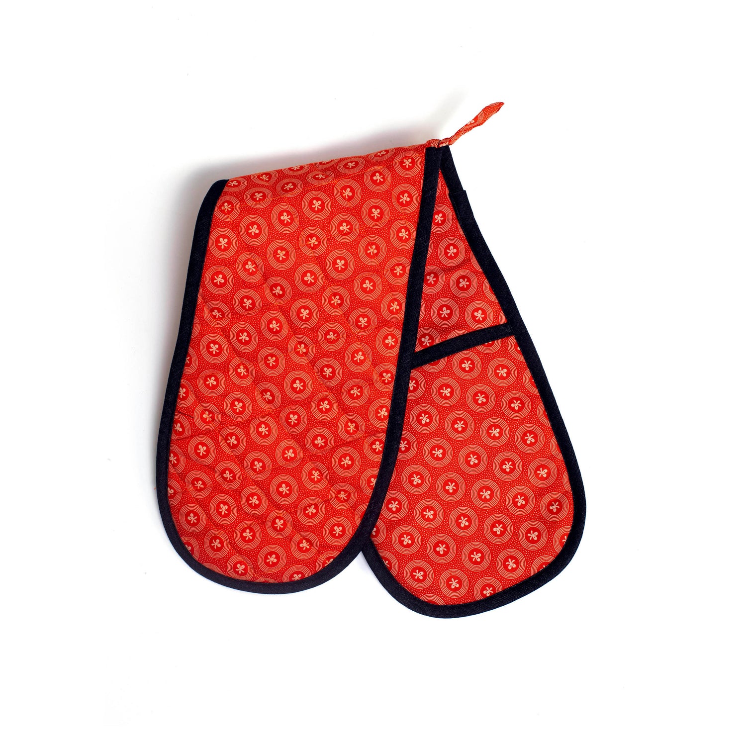 Oven Gloves in Shweshwe Fabric Orange