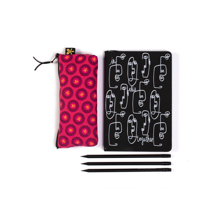 Shweshwe Pencil Case Gift Idea with Journal