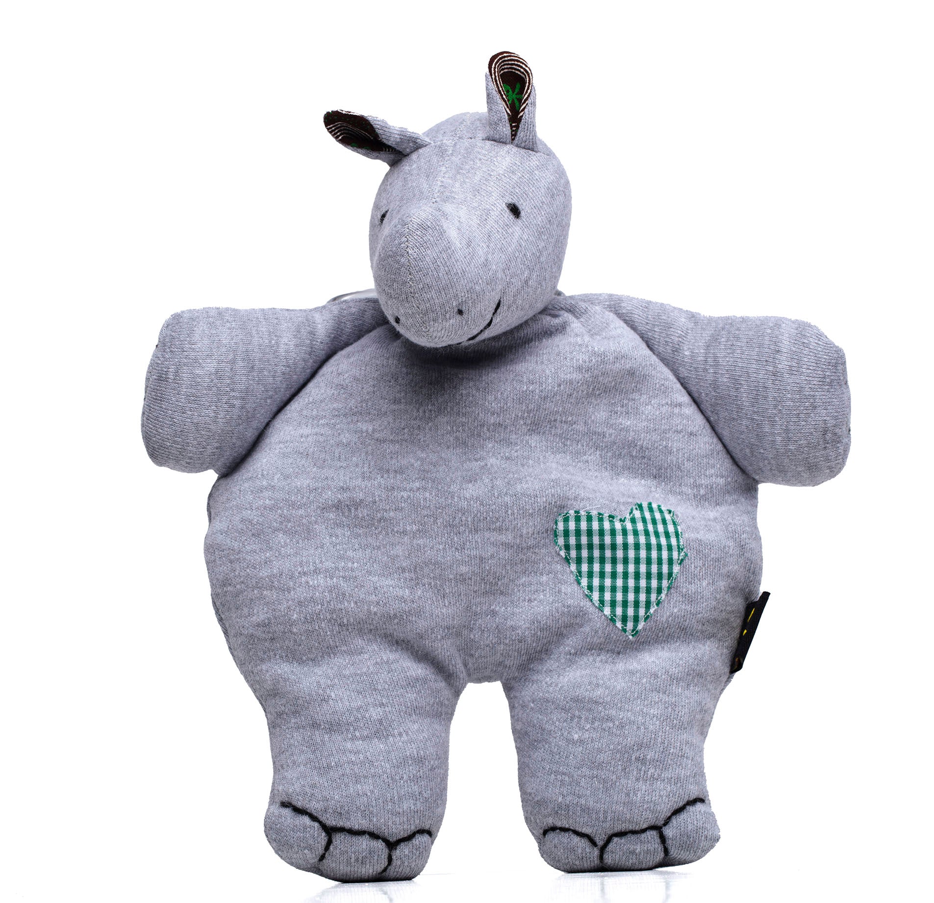 Animal Snuggles Shweshwe Rhino Front