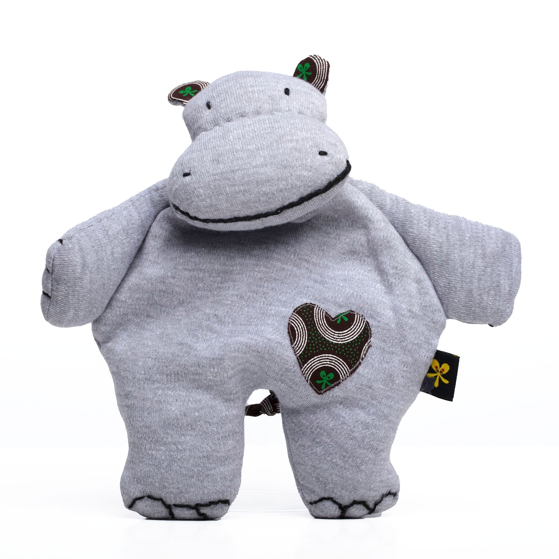 Animal Snuggles Shweshwe Hippo Front