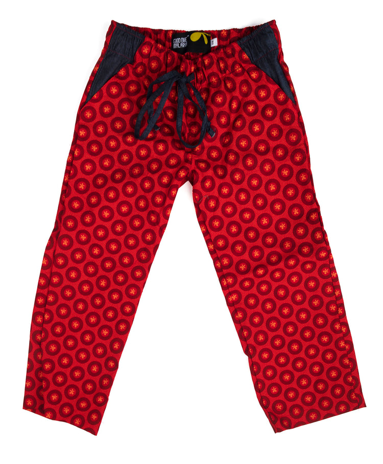 Kiddies Shweshwe Pants Red