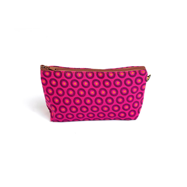 Large Shweshwe Cosmetic Pink Front