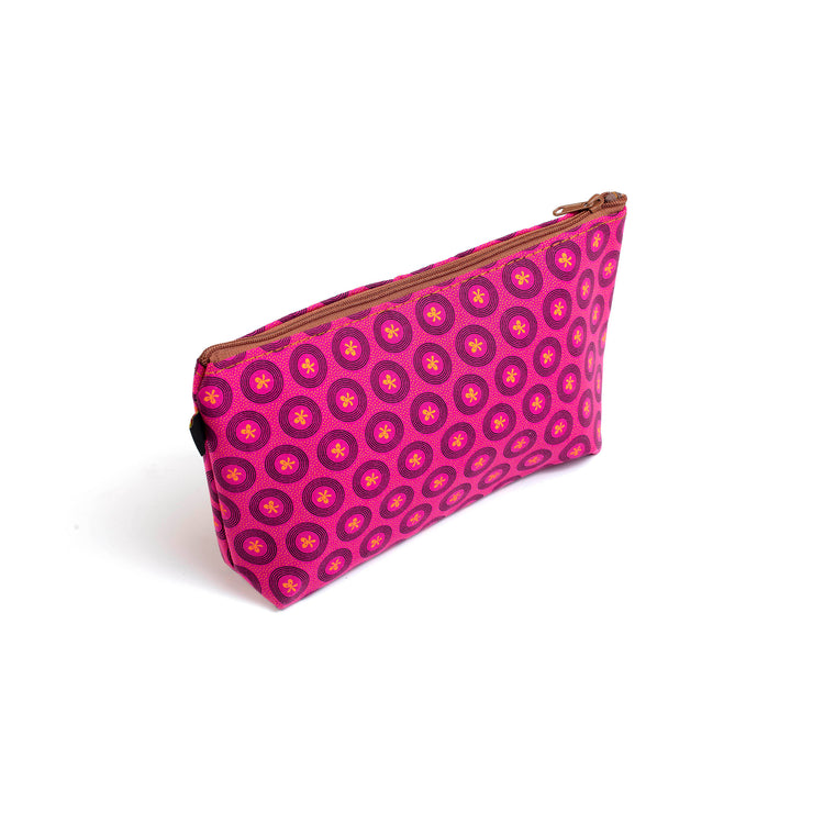 Large Shweshwe Cosmetic Pink Side