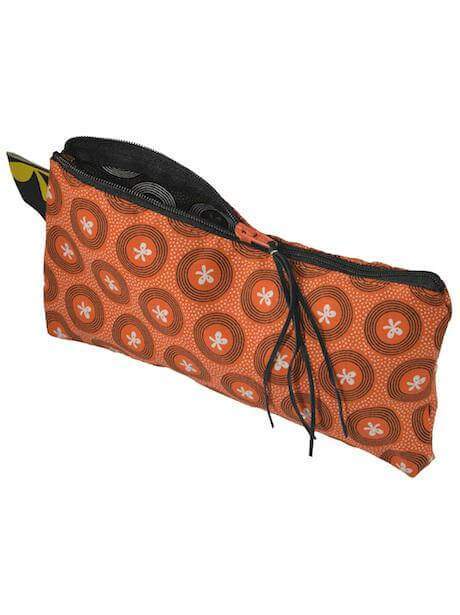 Shweshwe Pencil Case Orange