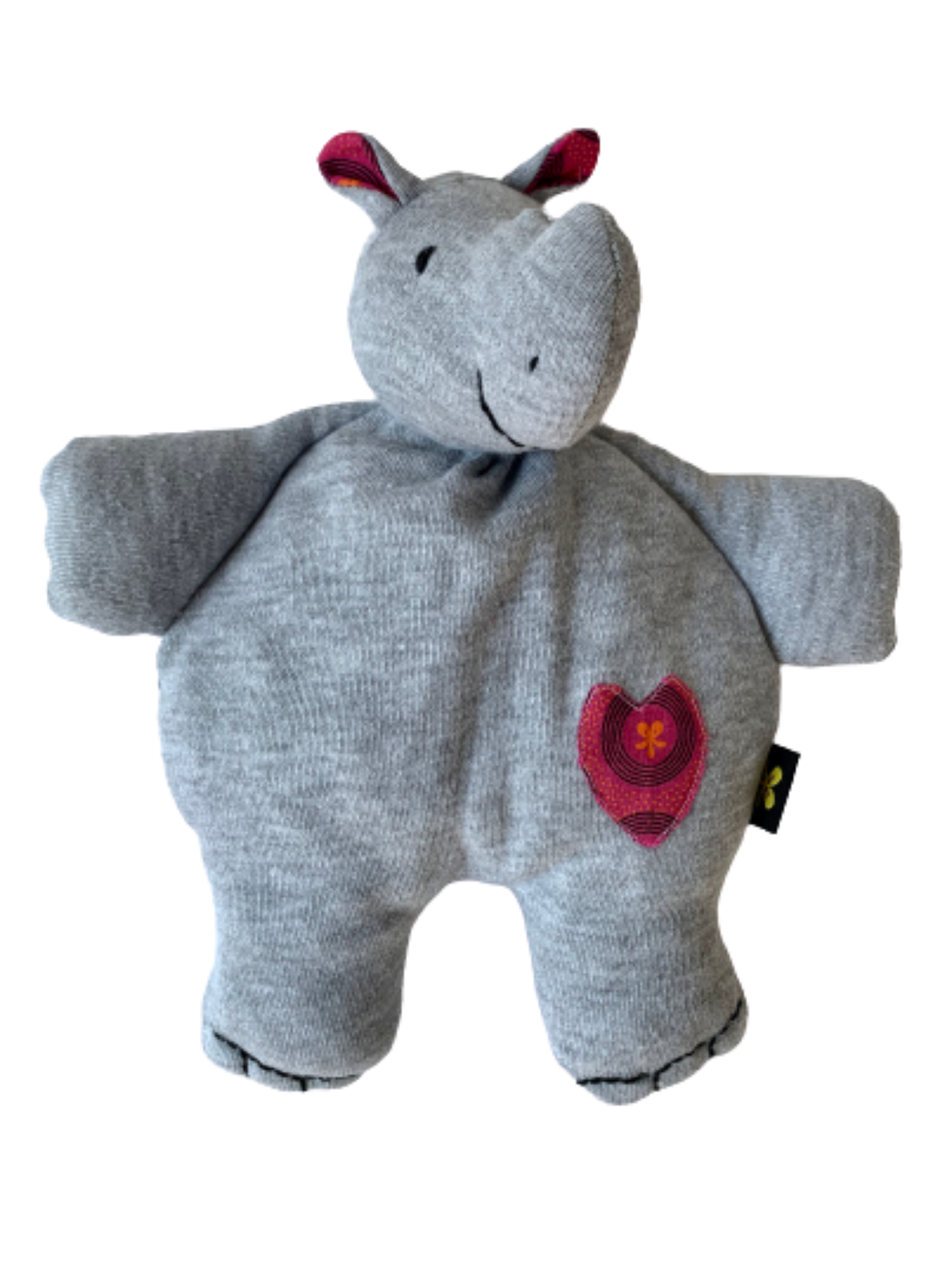 Animal Snuggles Shweshwe Rhino Front