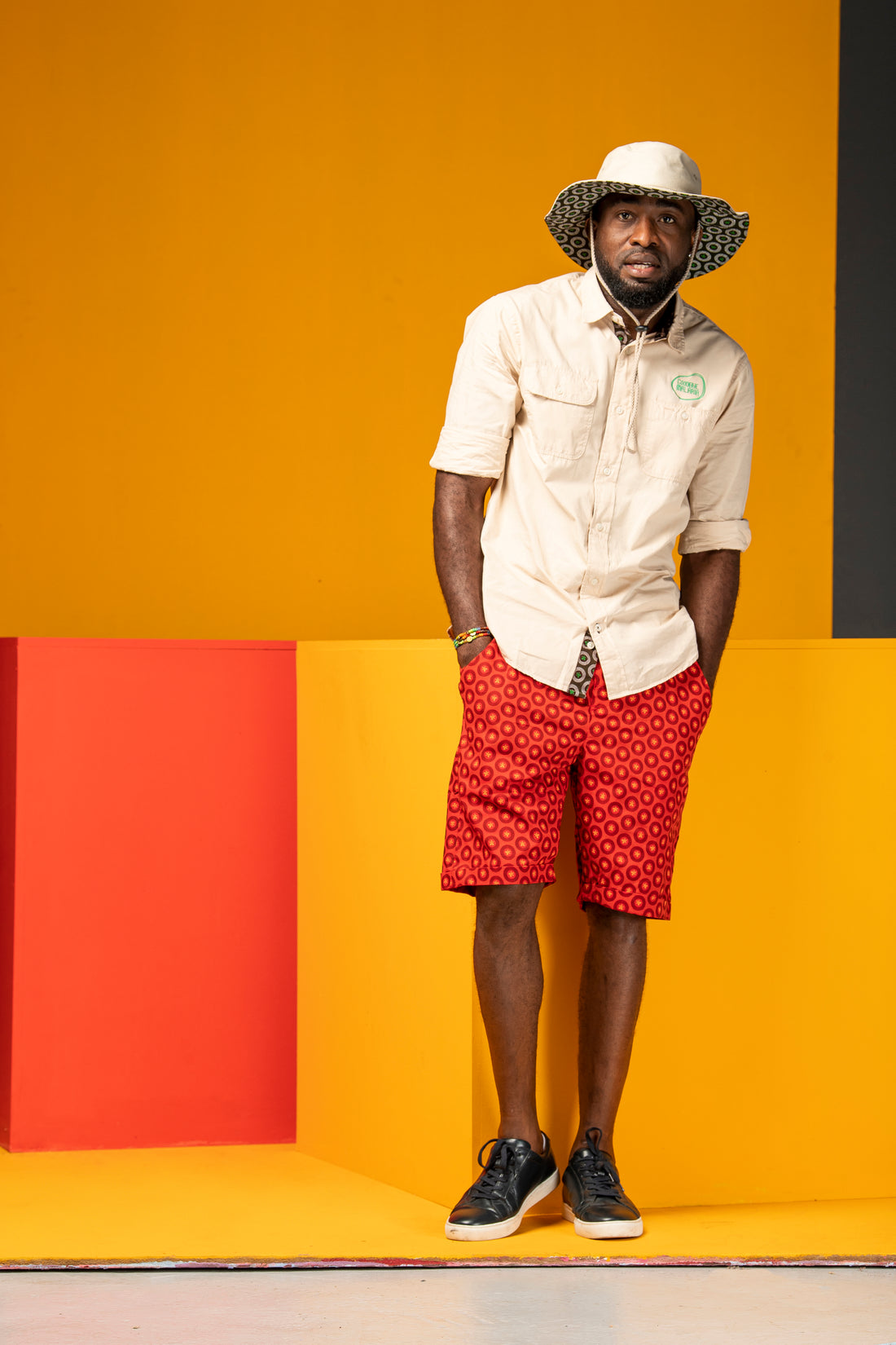 Adults Unisex Goodbye Malaria Shweshwe Shorts