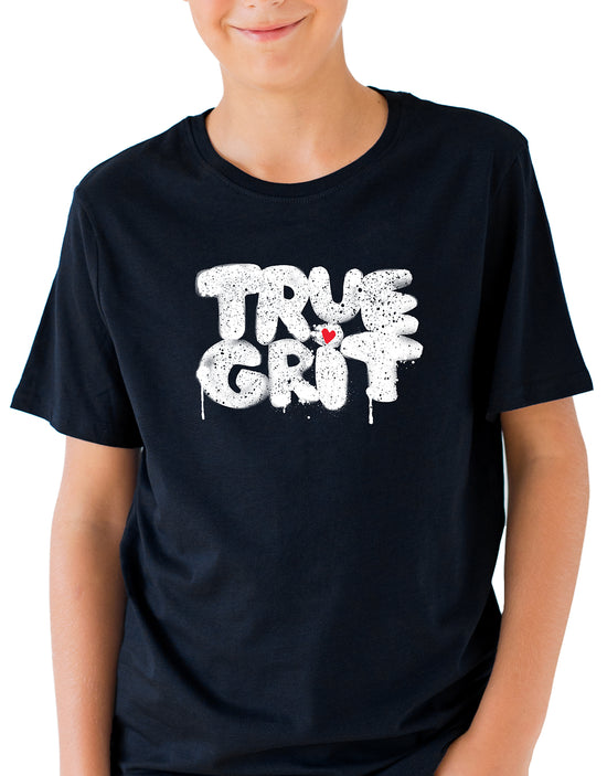 Teens True Grit T-Shirt -Black