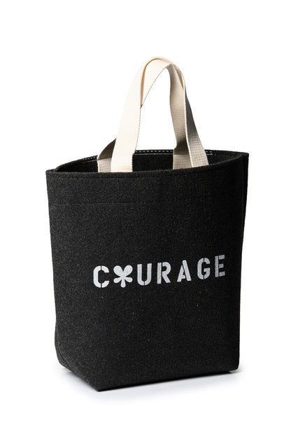 "Courage" Felt Shopper