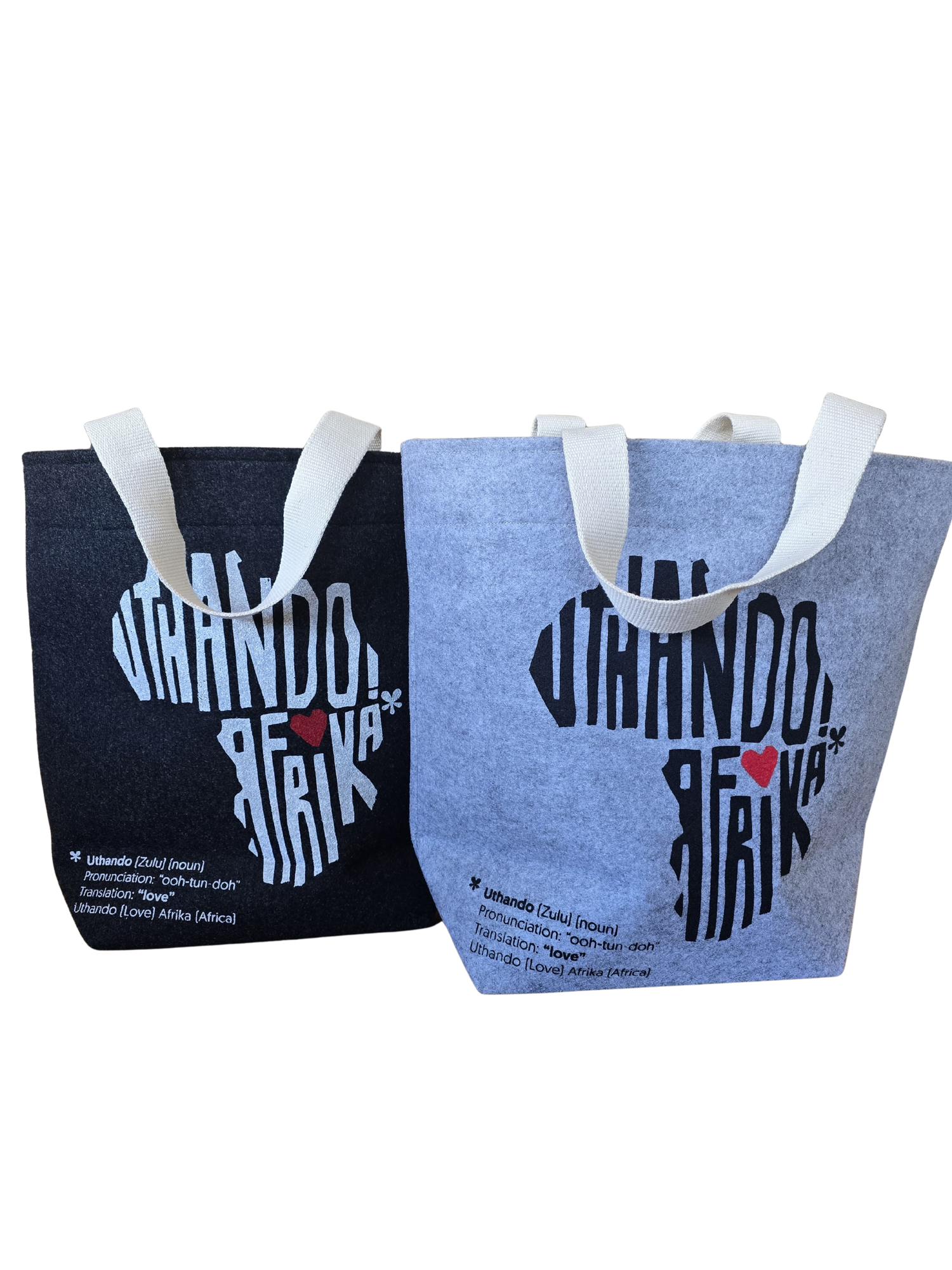 &quot;Uthando&quot; Felt Shopper