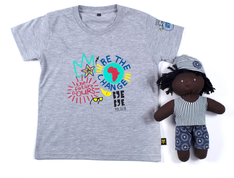 Kiddies T-shirt "Be the Change" Gift Idea with Doll.