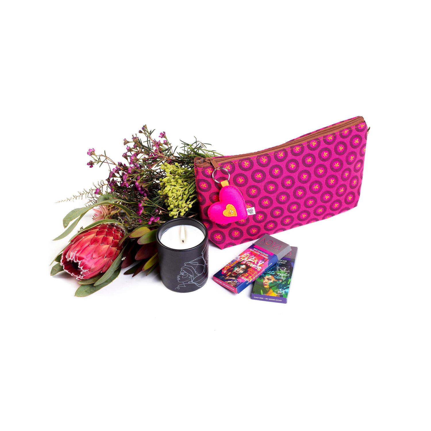 Large Shweshwe Cosmetic Pink Gift Idea