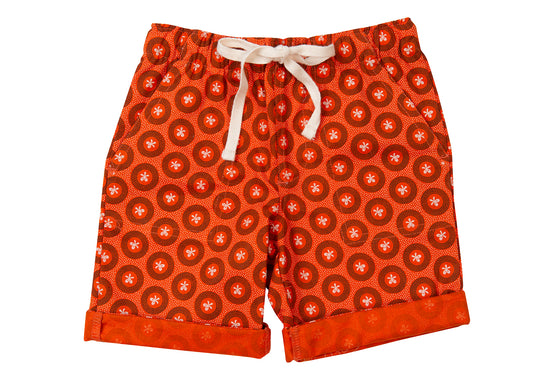 Kiddies Shweshwe Shorts Orange