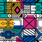 Suitcase Slipcover Ndebele Print