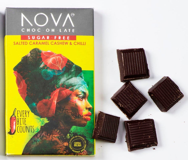 NOVA Dark Chocolate Salted Caramel Cashew & Chilli