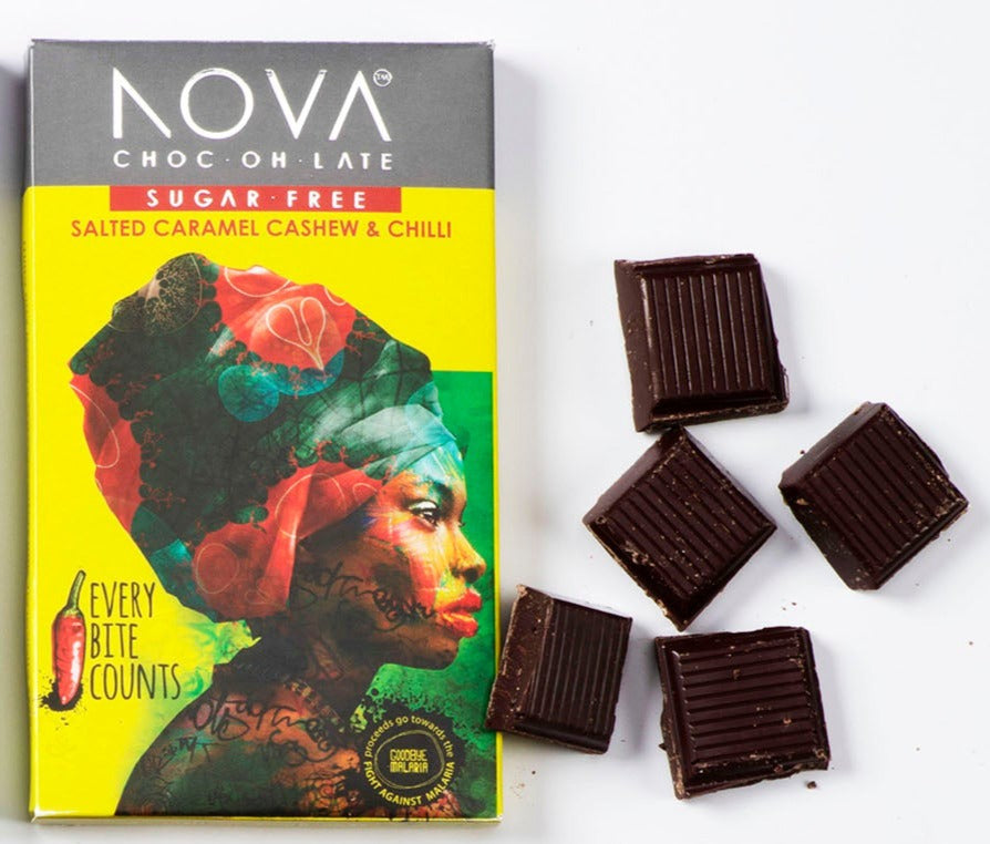 NOVA Dark Chocolate Salted Caramel Cashew &amp; Chilli