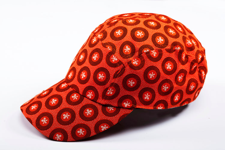 Adults Shweshwe Cap Orange