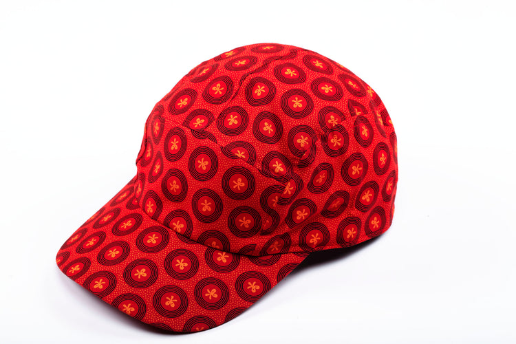 Adults Shweshwe Cap Red